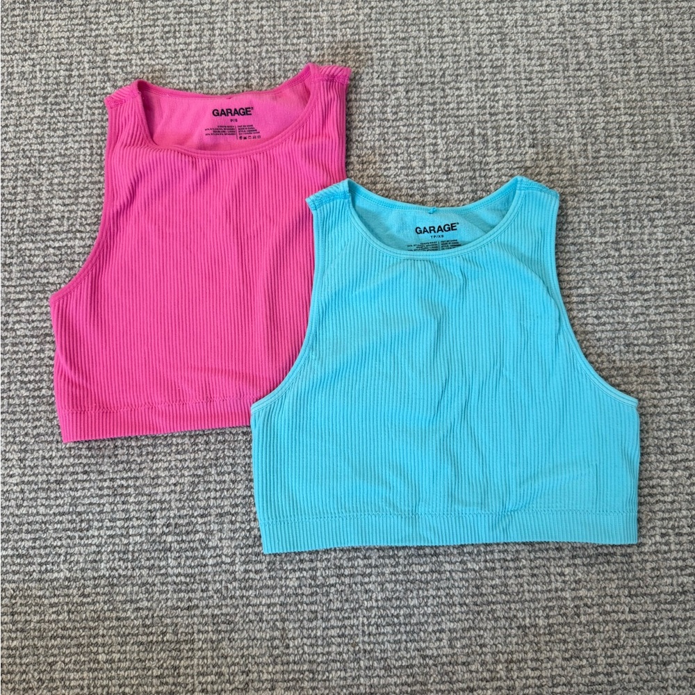 Garage Pink and Blue Camisole Tops